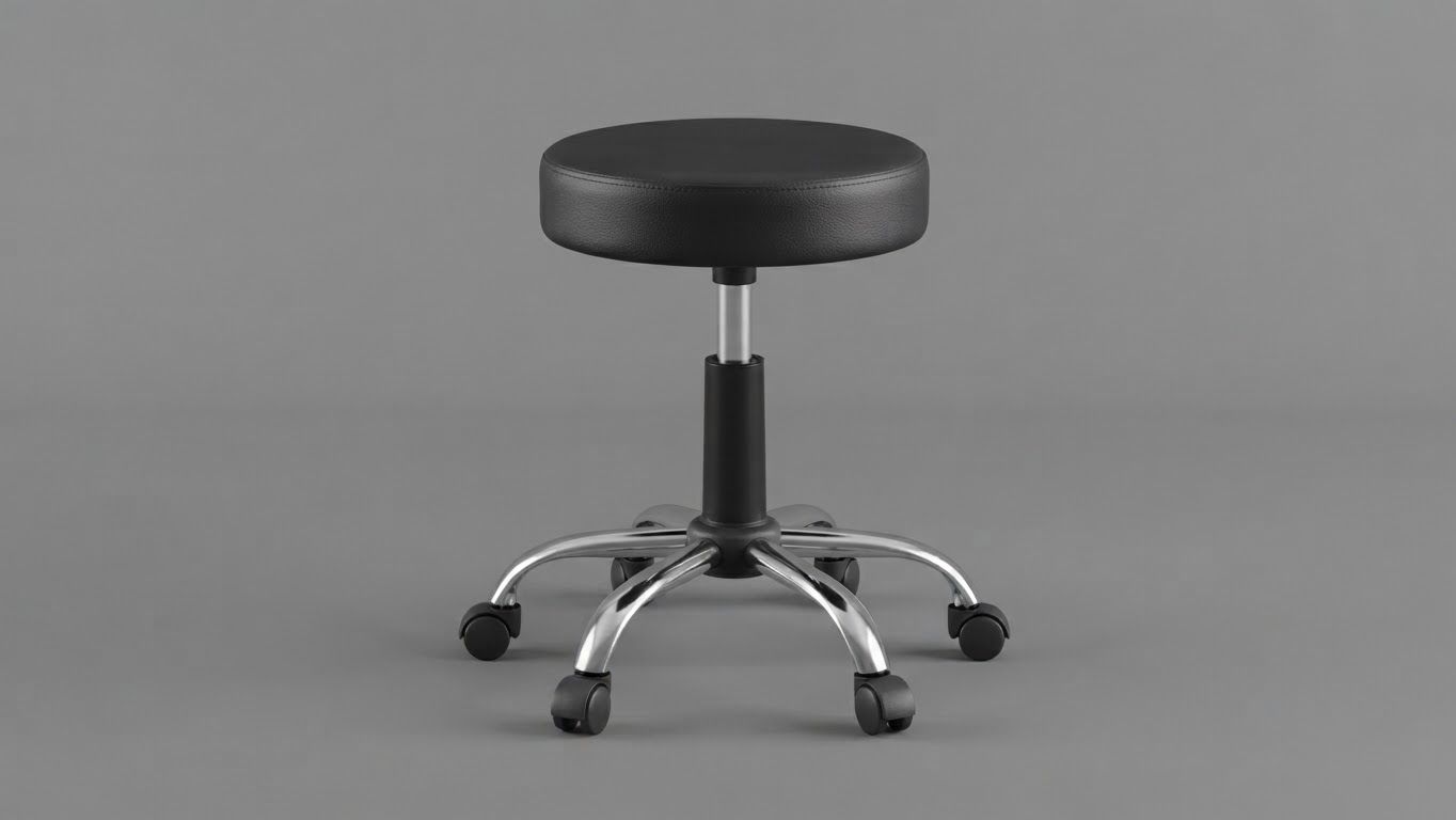 Banqueta regulable base cromada