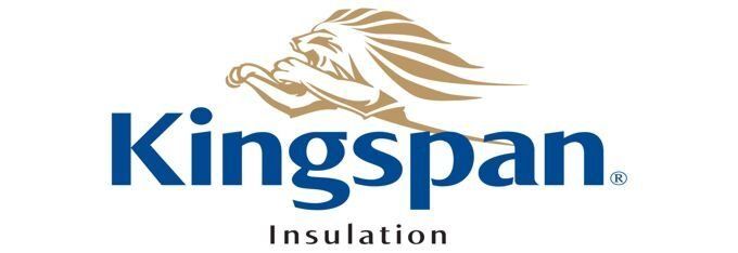 The logo for kingspan insulation has a lion on it.