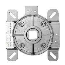A close up of a metal object on a white background.