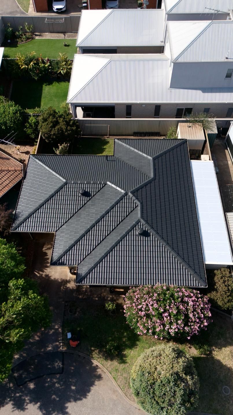 A tiled roof painted in Adelaide 
