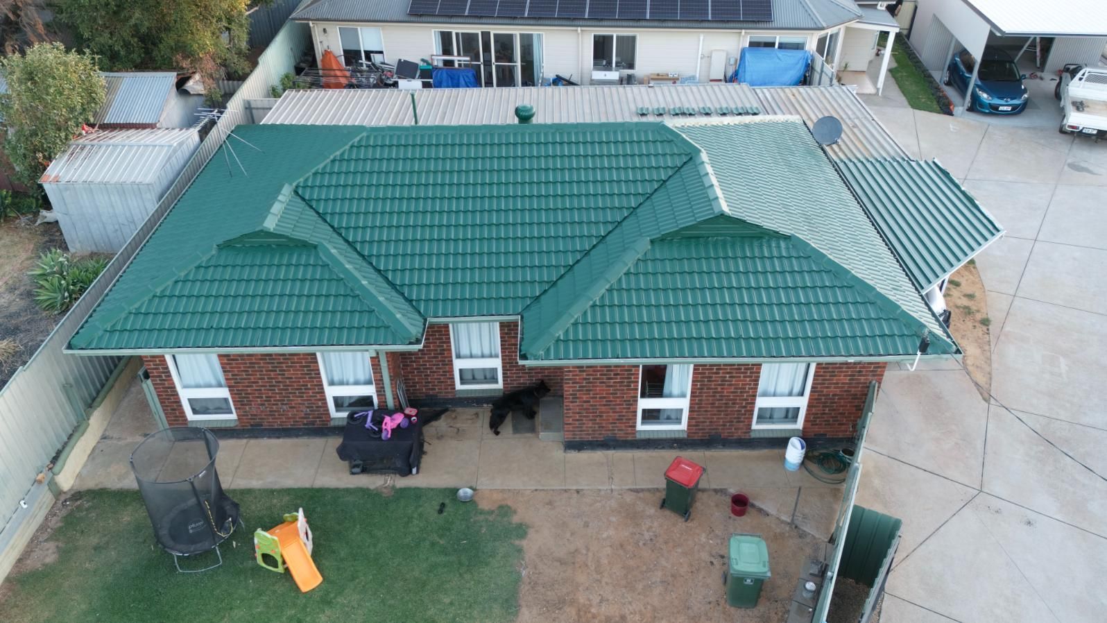 A roof recently repointed and rebedded in Adelaide