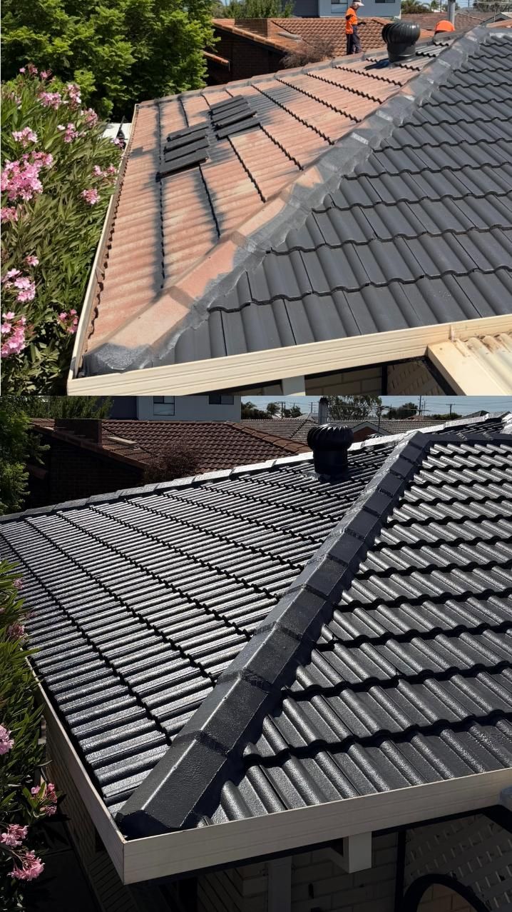 A roof repointed and rebedded in Adelaide