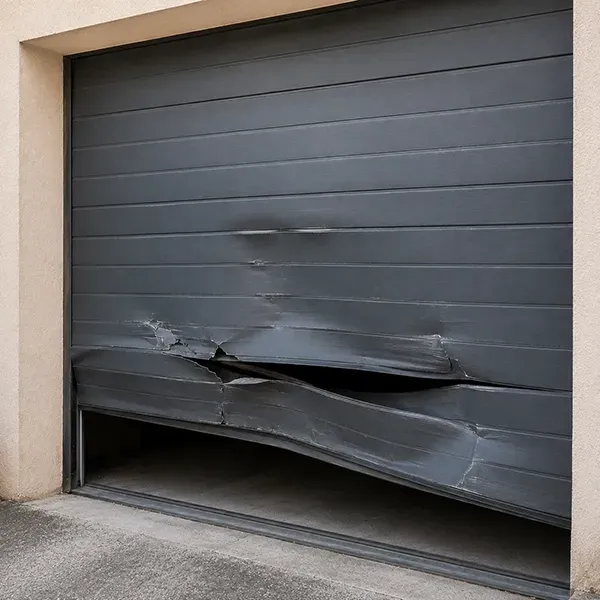 Sinistre porte garagage Art et Tradition