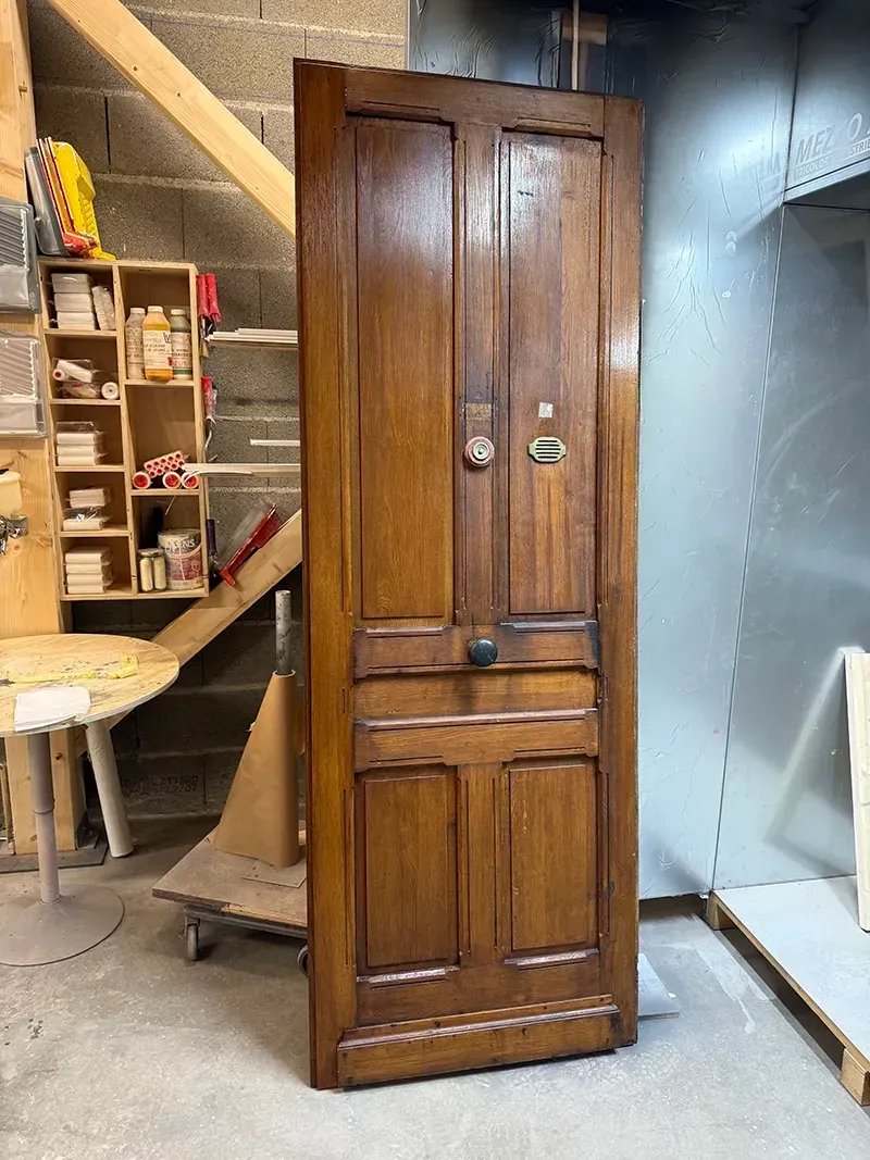 Réparation porte bois après Art et Tradition