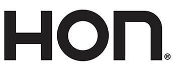 The word hon is written in black letters on a white background.