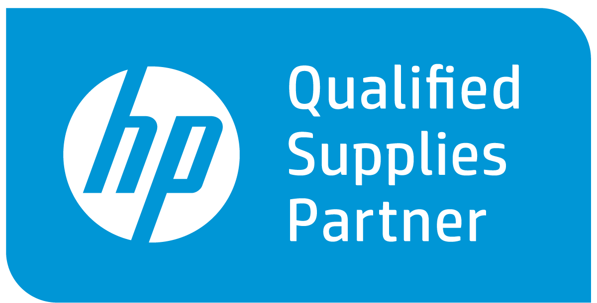 The hp logo is a qualified supplies partner.
