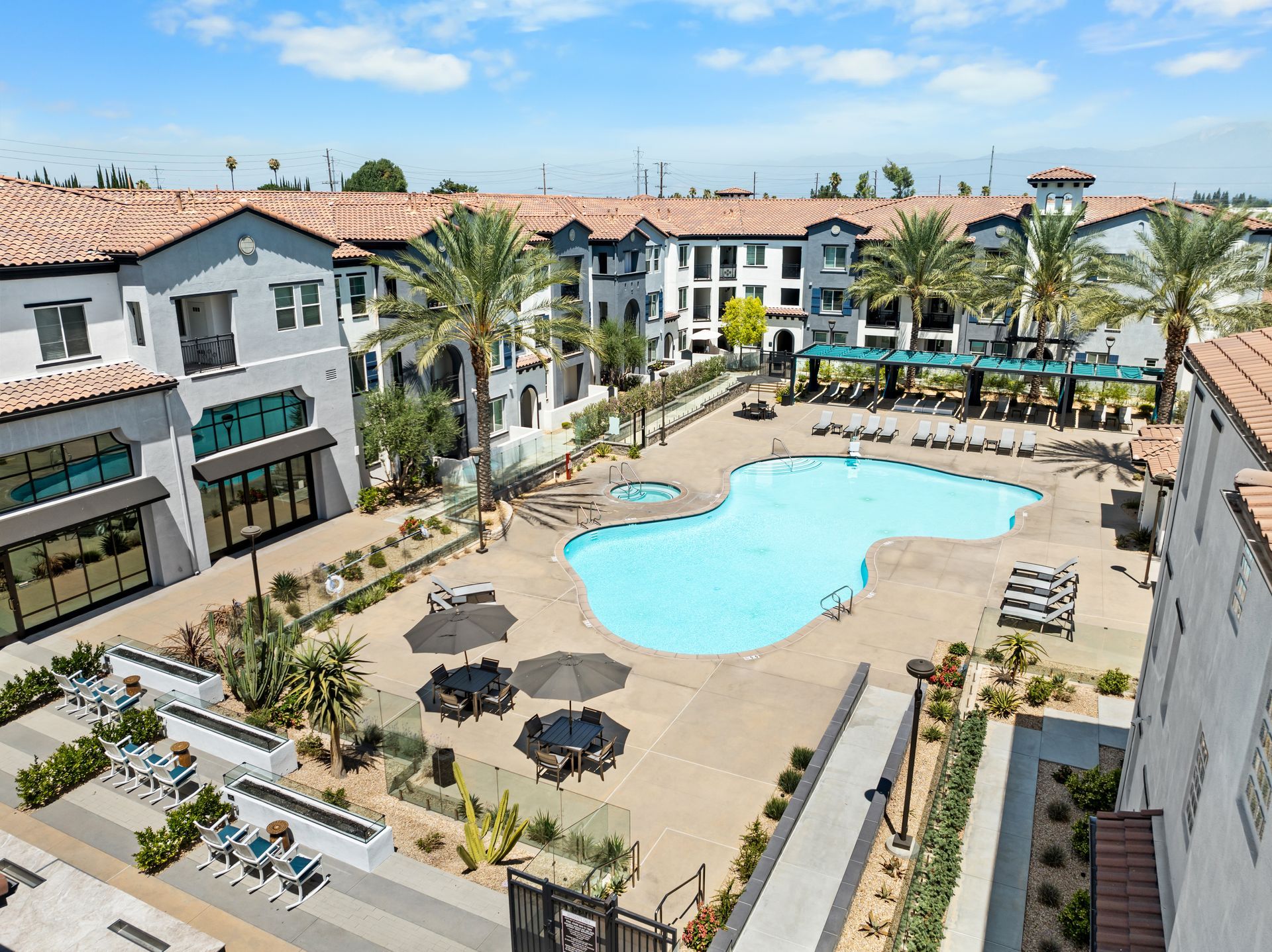 Pool from overhead diagonal