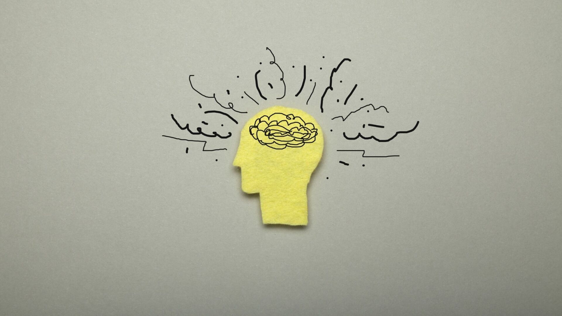 Illustration depicting a brain and thoughts. ADHD Medication
