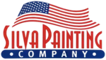 Silva Painting Company logo with a stylized American flag in red, white, and blue