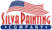 Silva Painting Company logo with a stylized American flag in red, white, and blue
