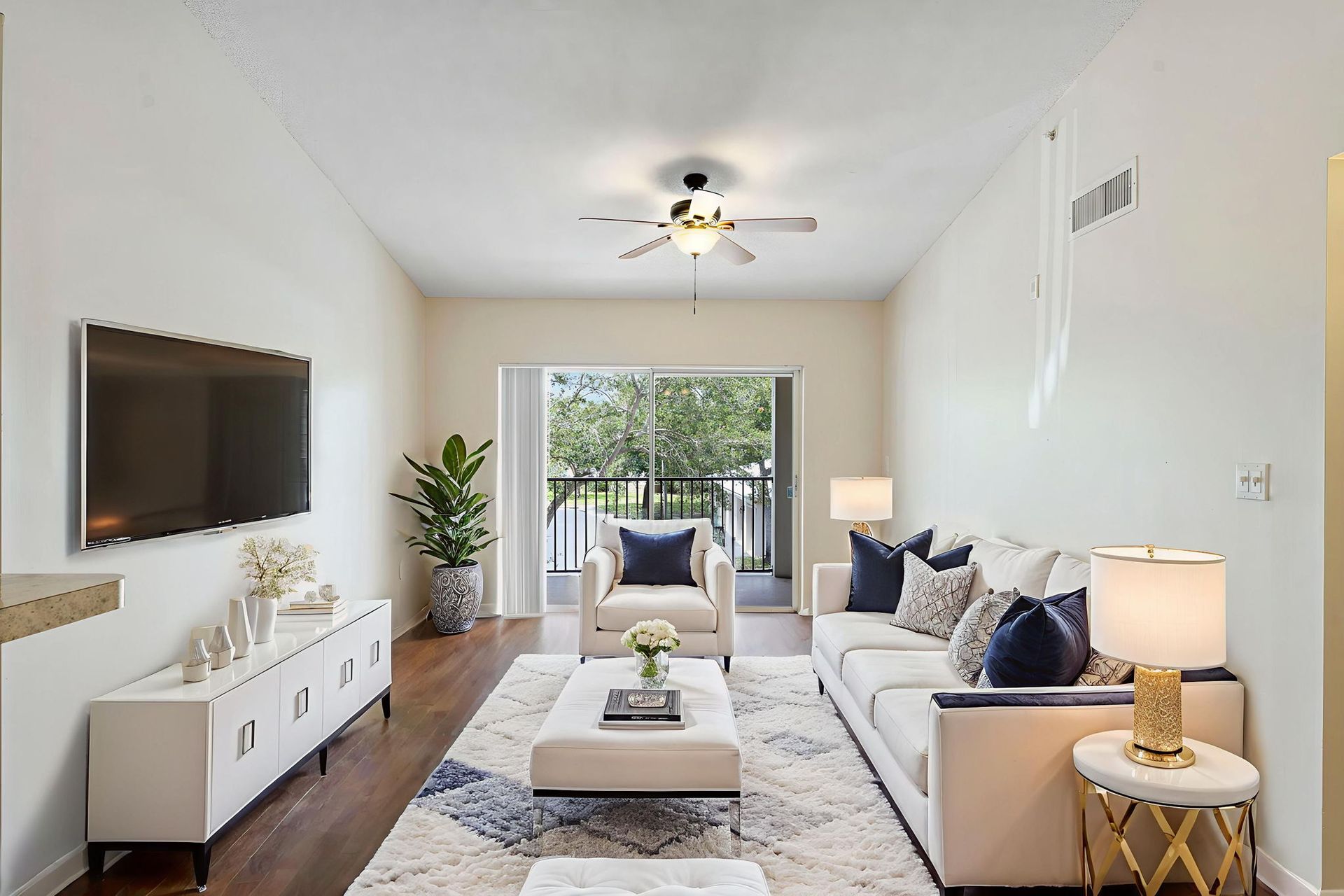 Plank Flooring in Living Room & Dining Room Area