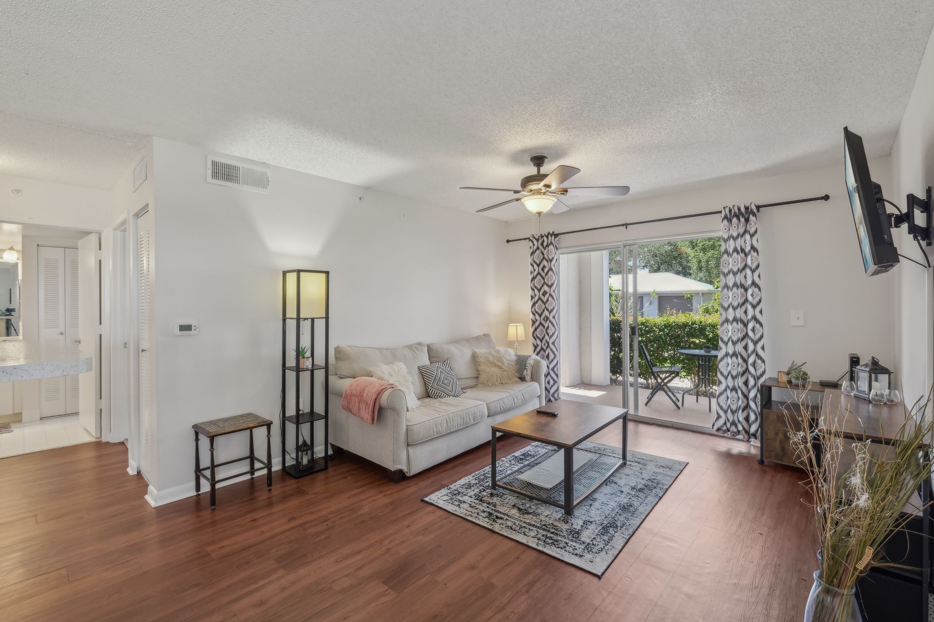 Plank Flooring in Living Room & Dining Room Area