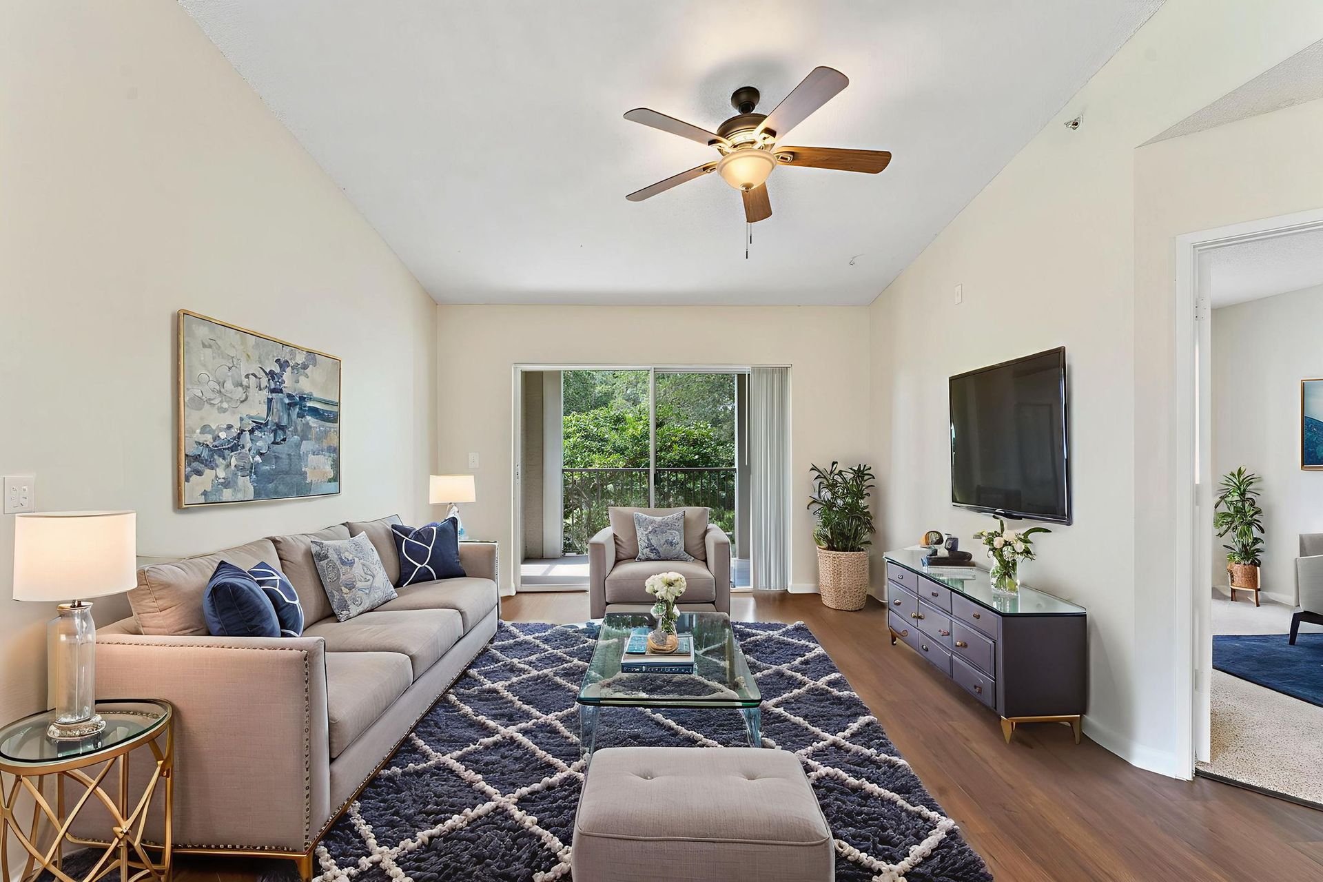 Plank Flooring in Living Room & Dining Room Area