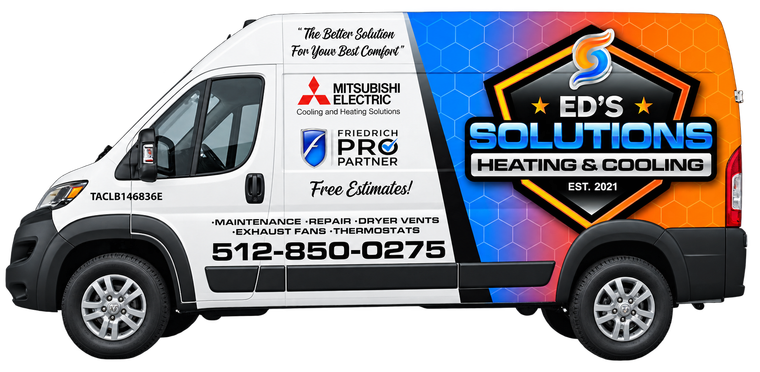 White service van with blue and orange 