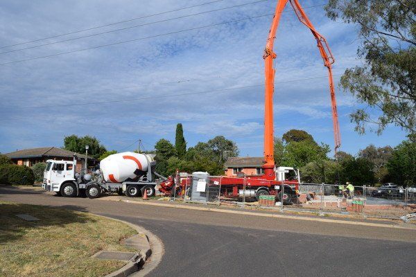 Residential house slab pour.
