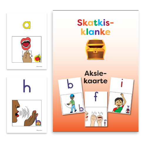 Flashcards with letter sounds,