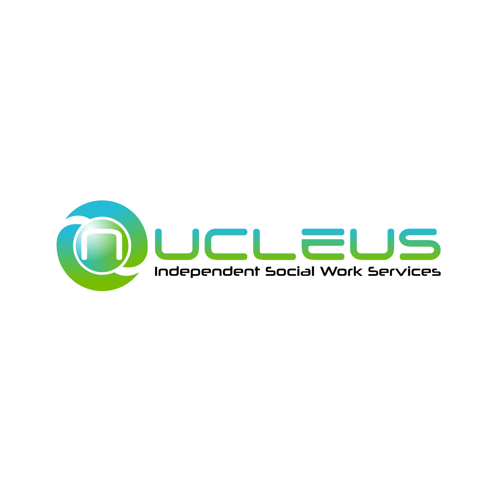 Nucleus Independent Social Services family assessment centre logo with green blue circle and yellow sun