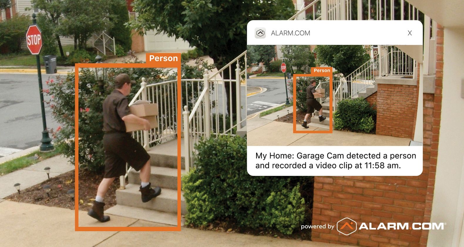 Delivery Guy on a Residential House