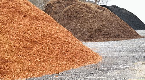 piles of mulch