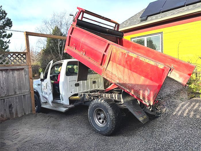 Whatcom Hauling delivery dump truck
