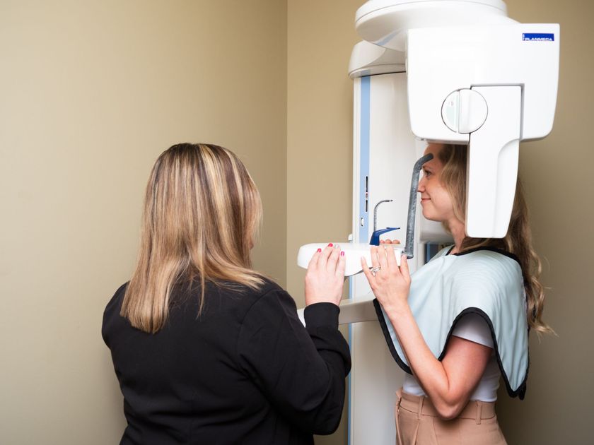 model on dental office with dental equipment