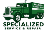 Green semi-truck logo with “SPECIALIZED SERVICE & REPAIR” text on the side and below