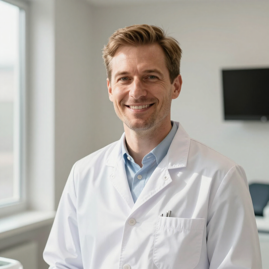 Profesional de odontología en clínica dental; imagen de portada de la guía