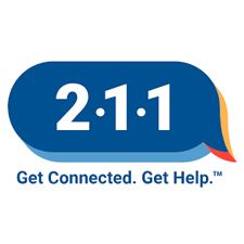 the logo for get connected . get help . is a blue speech bubble with the words `` get connected . get help . ''