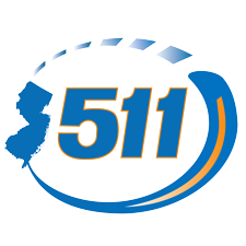 a blue and white logo with the number 511 on it