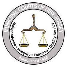 the logo for the municipal courts of new jersey is a scale of justice .