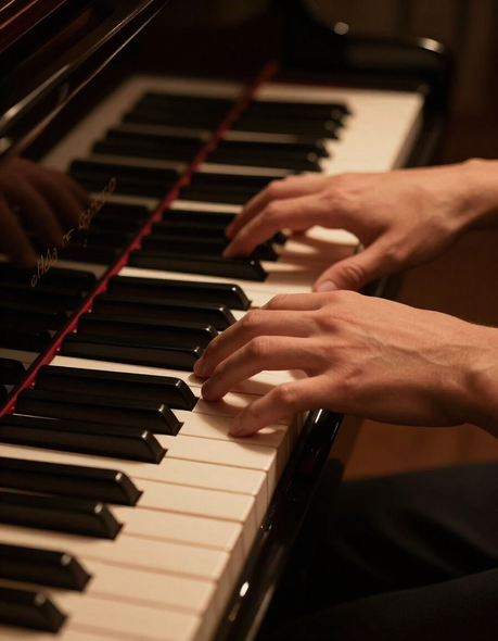 Artist creating music