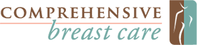 Comprehensive Breast Care logo with brown and teal text beside a stylized figure icon