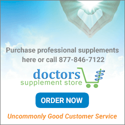 Ad for doctors supplement store with phone number and “Order Now” button on a white and blue background