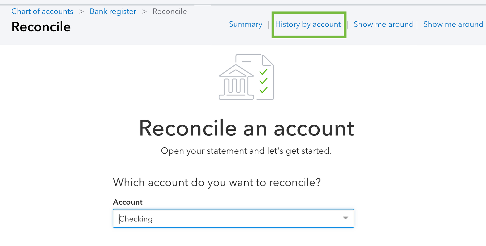 Reconcile in QuickBooks Online