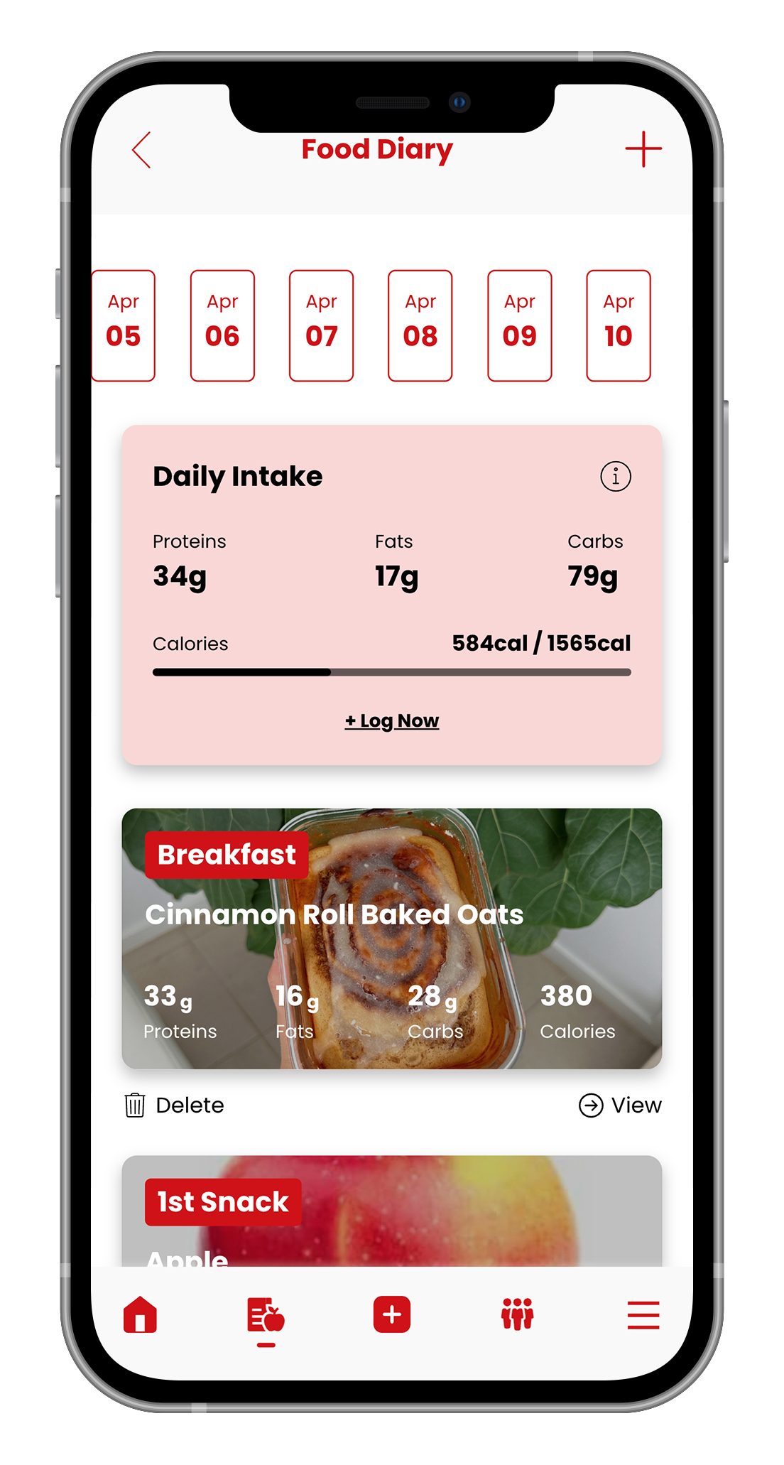 BFIT food diary