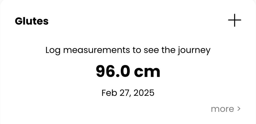 A screenshot of a website that says `` log measurements to see the journey ''.