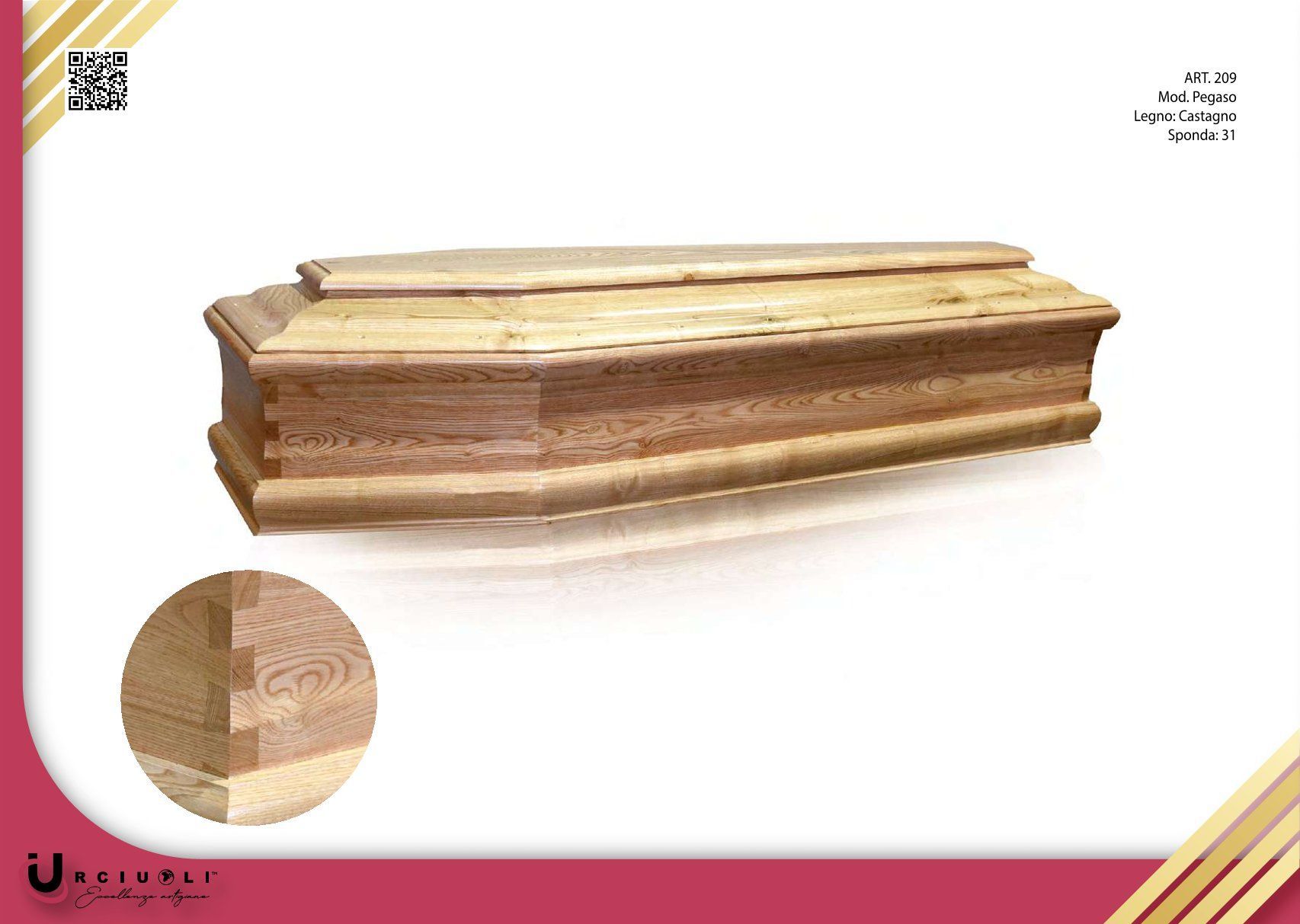 Bara in legno con coperchio color crema chiaro e base marrone.