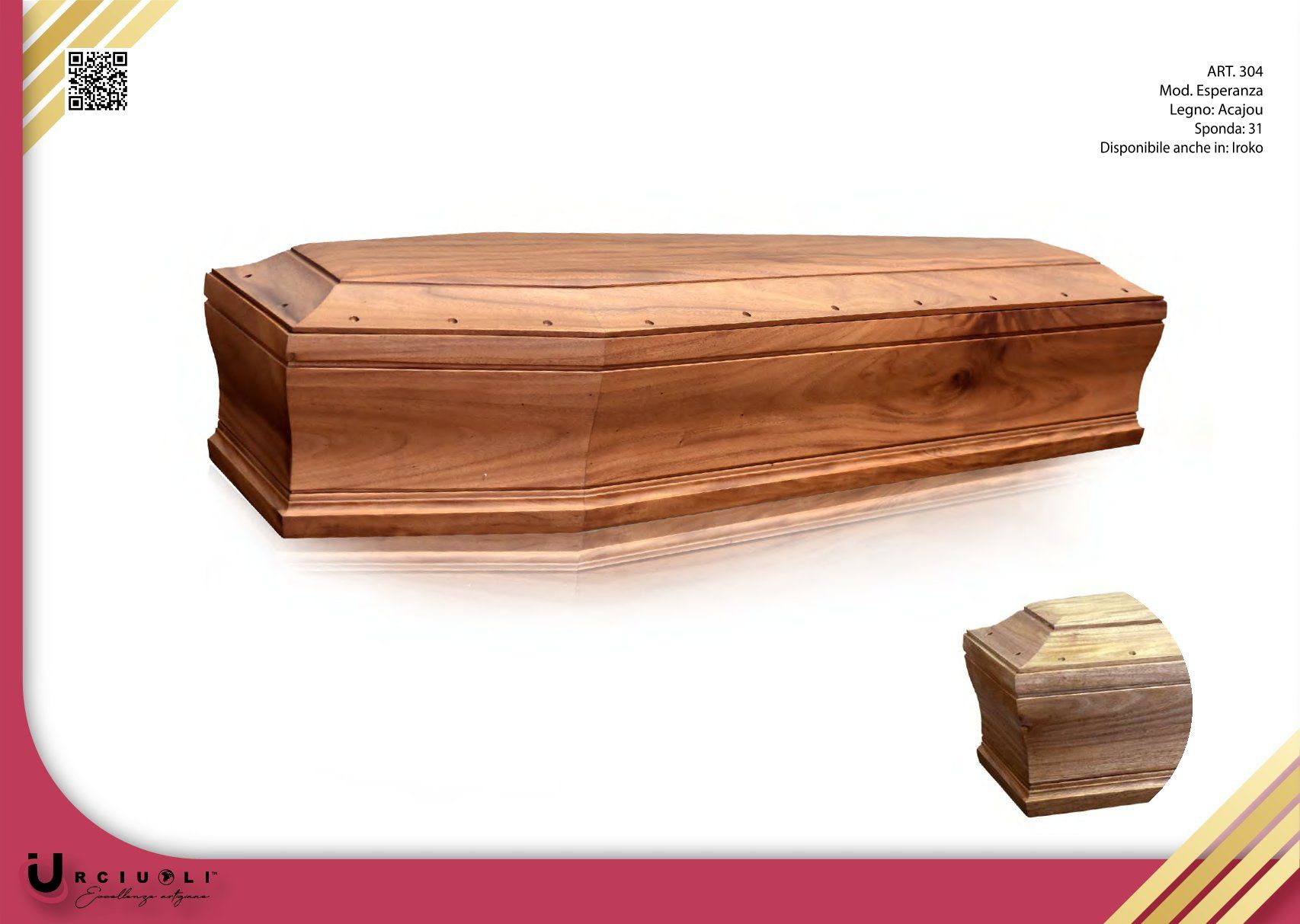 Bara in legno con finitura marrone chiaro su sfondo bianco.