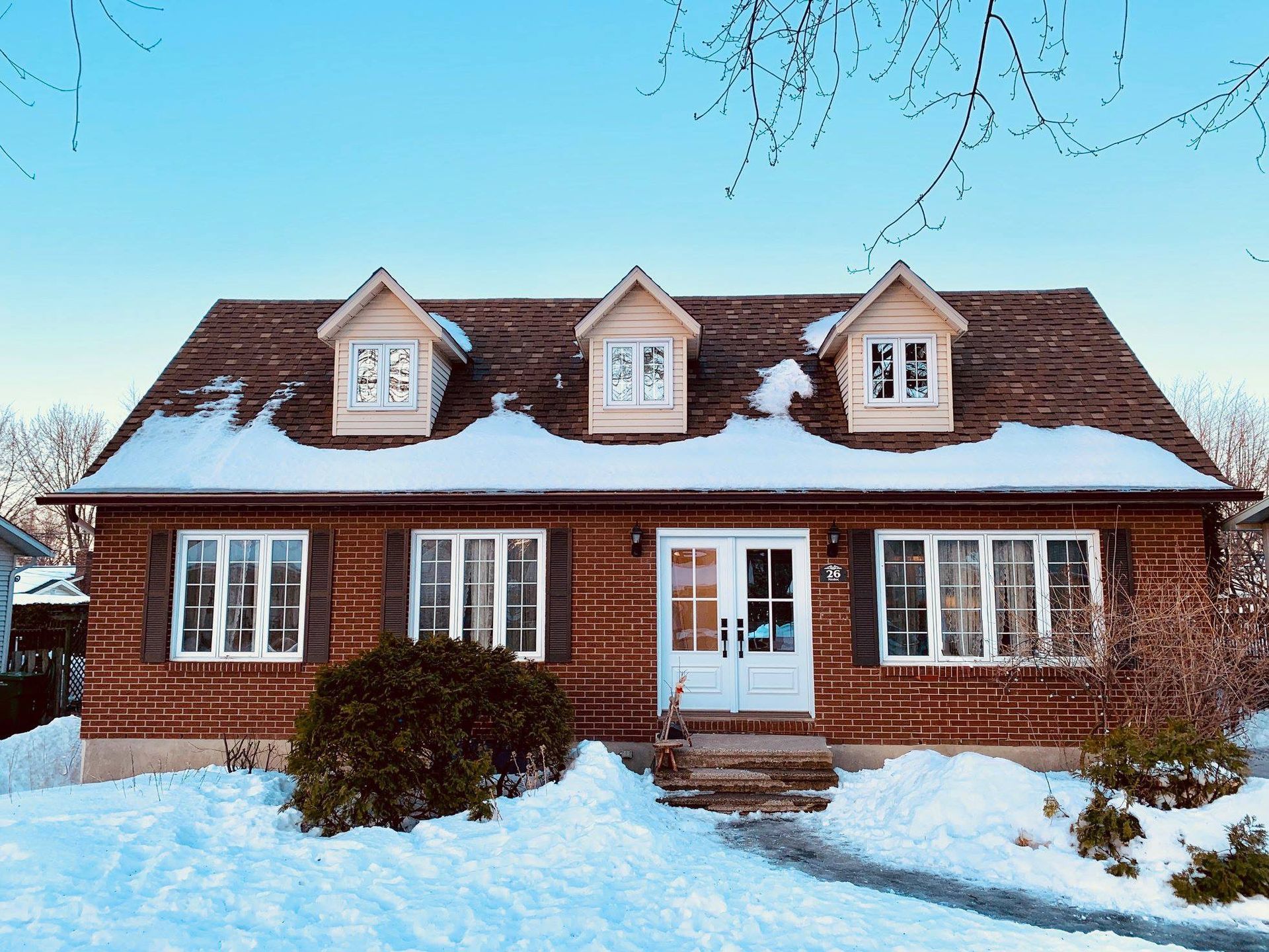 White Fenplast windows and door with red 