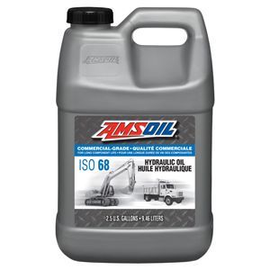 Commercial grade hydraulic fluid with anti-foam and sludge-fighting additives to prevent pump cavitation in heavy commercial machinery