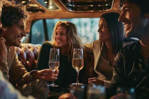 Stretch limousine for luxury PDX airport transportation