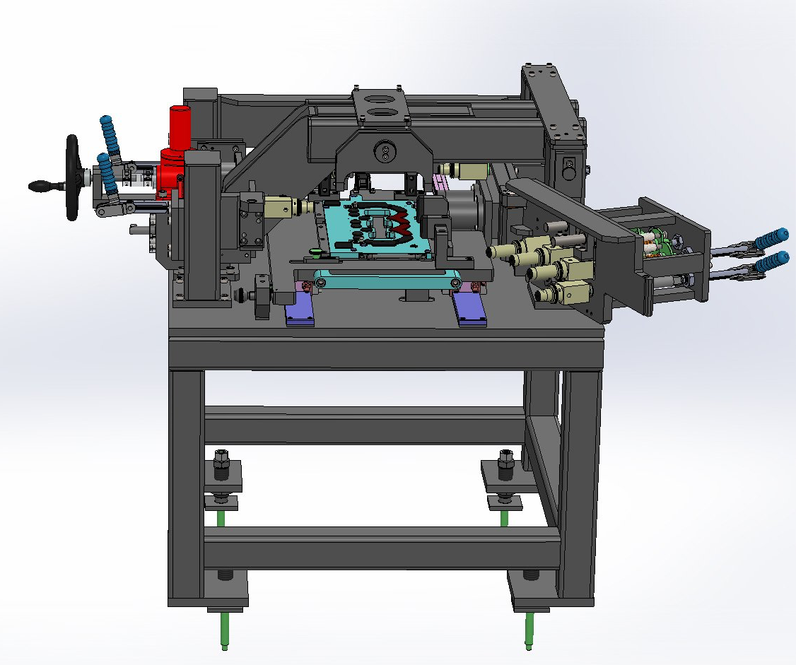 SolidWorks design for cylinder head leak test machine image
