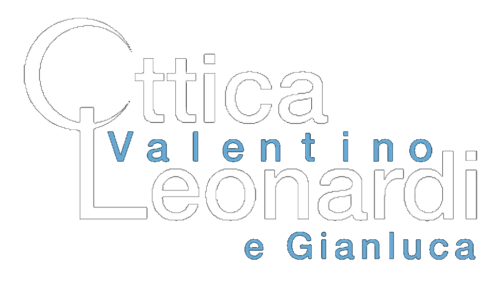 logo bianco e nero di ottica valentino leonardi e gianluca