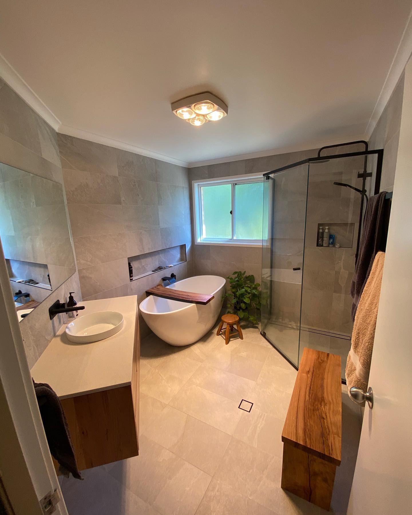 Modern Bathroom renovation with bathtub - Plumber in Port Stephens