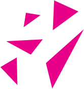 Pink triangles scattered on white background.