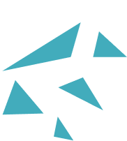 Teal-colored geometric shapes in a scattered arrangement.