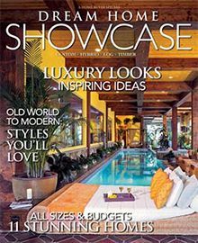 A dream home showcase magazine with a swimming pool on the cover