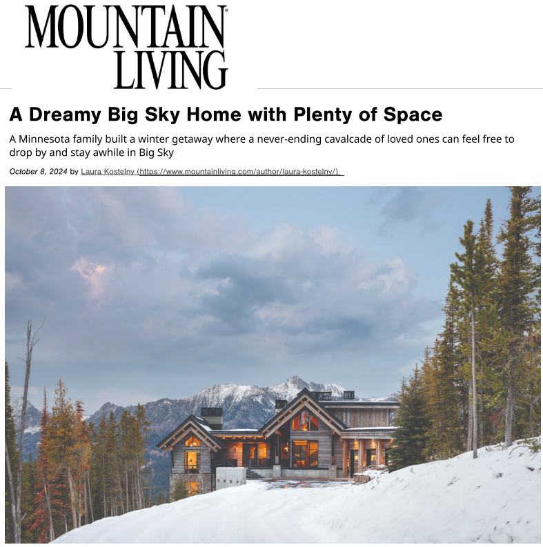 A mountain living article about a dreamy big sky home with plenty of space