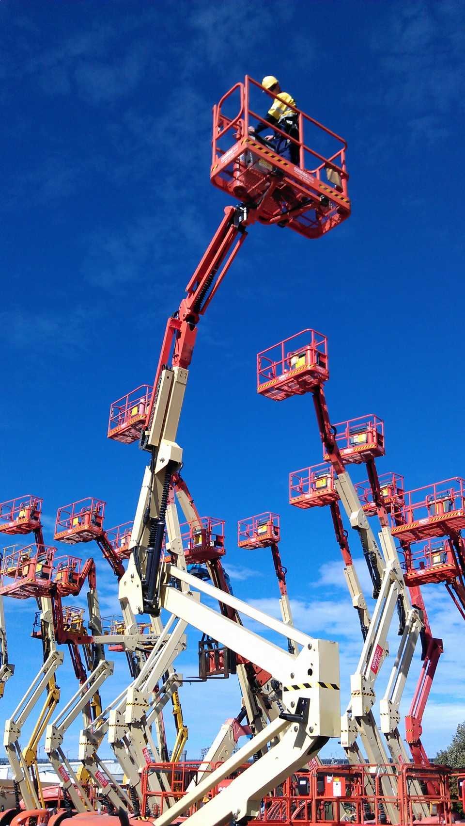 worker on an EWP machine