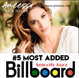 An advertisement for anessa back to life # 5 most added smooth jazz